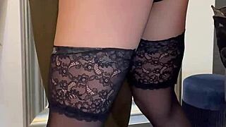 Wanna secretly fuck this stocking secretary with my huge cock at home?