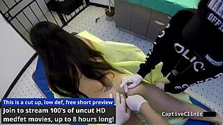 tsayyy sneaks up on lilly hall in latex heels and cuffs