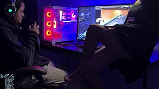 Brazilian wife battles Spider-Man in femdom handjob competition hardcore homemade