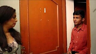 Indian Wife Rides Electrician's Thick Cock in Passionate Home Fuck