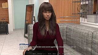 Heart pounds reliving big tits brunette's passionate game memories