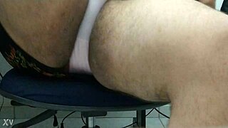 he crosses his legs in sexy panties, teasing viewers to comment for more crossdressing clips
