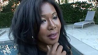 ebony beauty flaunts her massive natural chest