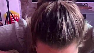 what a gorgeous day for this hot blonde to deepthroat black cock and swallow that lover's cum all down