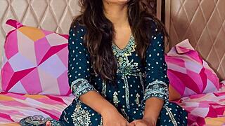 my pregnant indian wife teases hairy pussy cumshot but no fucking for my small cock 😩💦