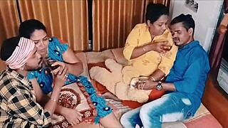 Indian lovers swap partners for hot intense young fuck sessions