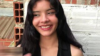 Amateur Latina Couple Hard Doggystyle Creampie Both Orgasm Riding