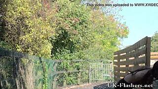 black teen ebony babe flashes nude outdoors teasing neighbors 😈🔥