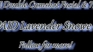 White Lipstick Milf Swallows Double Cumshot Facial Throatpie in Sloppy Deepthroat Assault