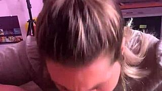 what a gorgeous day for this hot blonde to deepthroat black cock and swallow that lover's cum all down