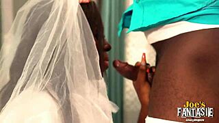 No Wedding Today! Ebony Bride Bent Over Doggystyle Orgy Tits Bounce