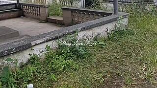 Pinay student bends over cemetery fucked by teacher creampie squirt