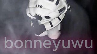 i'm bonneyuwu leia cosplay teen masturbating on vader's huge dildo