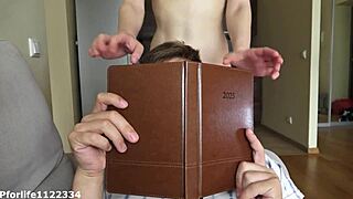 Nerdy Stepbro's Face Rides to Explosive Orgasms from Petite Tease