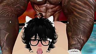 imvu prostitute takes huge monster cock deep in her big ass