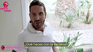 I surprised papa with cream in my ass but oops it got messy father-in-law style subtitled!!