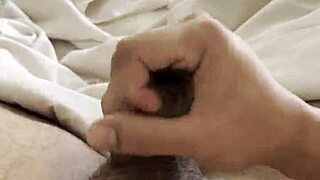 Bold handjob builds to explosive milk swallow finale