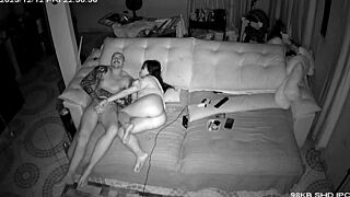 Real Orgasm Caught on Security Cam as Pornstar Couple Fucks Off-Duty