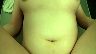 whoa this cute japanese milf's huge natural tits look amazing in the bath tub!!