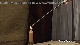 Bound Lesbian Slave Licked and Stomped by Dominant Mistress in Garage