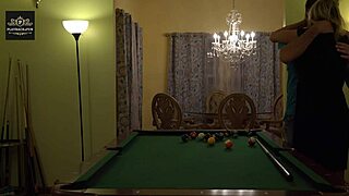 i'm this hot milf wife gettin handled hard on the pool table with my huge tits bouncin wild