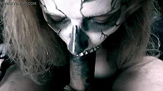 Skeleton Girl Deep Sucks Monster Cock In Hardcore Halloween Horror Parody