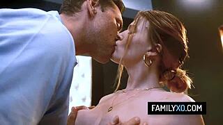 stepbrother rams both stepsisters' shaved pussies hardcore