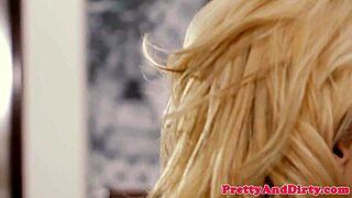 cuckold watches girlfriend deepthroat face fucked until cum explosion