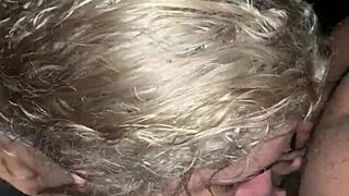 This chick casually gulps down a massive black monster cock without hesitation