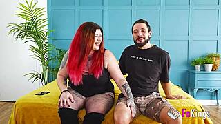 Hot bbw redhead leia shows off her boyfriend before they bang rough doggystyle and cowgirl!