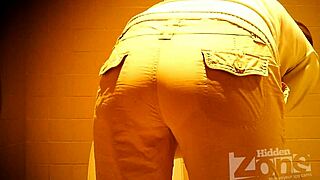 Beautiful Girl's Hairy Pussy Pees Standing on Hidden Cam