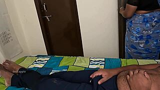 Tamil Maid Secretly Jerks Owner's Cock in Hotel Room