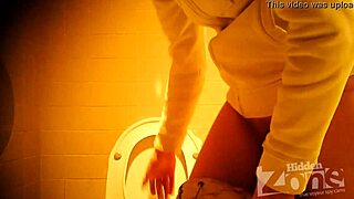 Beautiful Girl's Hairy Pussy Pees Standing on Hidden Cam