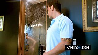 stepbrother rams both stepsisters' shaved pussies hardcore