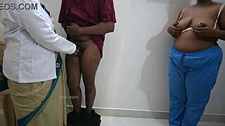 damn, this andhra lady doctor can't resist flashing and fucking her patient right there