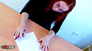 Young Redhead Lola Bella Deepthroats and Rides Anal in Classroom Teacher Slut Play