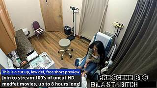 Latina Angel Santana moans as shaved pussy fills with hot cum close-up backstage