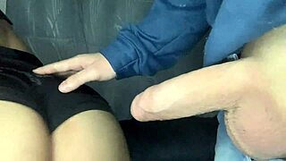 Movie night turns into wet creampie roommate fuck