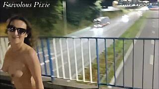 Real housewives caught flashing tits in wild public stranger comp