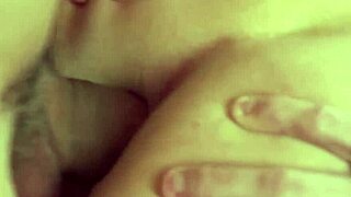 Two tattooed twinks bareback fuck hard on bed together