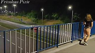 Real housewives caught flashing tits in wild public stranger comp