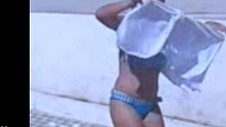 Hot Brazilian Lesbian Rips Clothes Off Friend in Wild Striptease Fuck