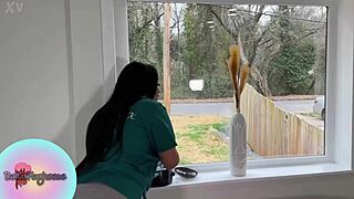 Curvy BBW Waxing Juicy Ass