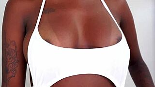 Beautiful Brazilian Ebony Jenny Pretinha Teases with Three Impressive Studs Twerking Gracefully