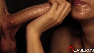 Closeup blowjob on monster cock till i tongue out every drop of hot cum??