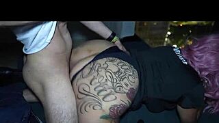 hey this slutty cop fucks street criminal handcuffed gives pussy cums mouth