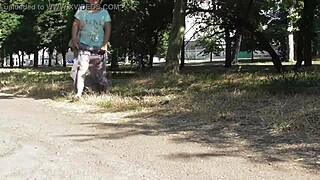 hairy mature lifts see-through skirt outdoors flashing chubby pussy upskirt style