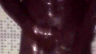 Quick tease before steamy shower