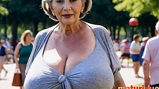 Classy plump grannies with huge saggy tits uncover church fantasies