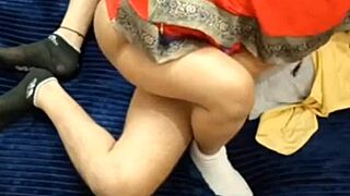 Indian young horny wife bends over big ass for home delivery boy's deepthroat doggystyle creampie